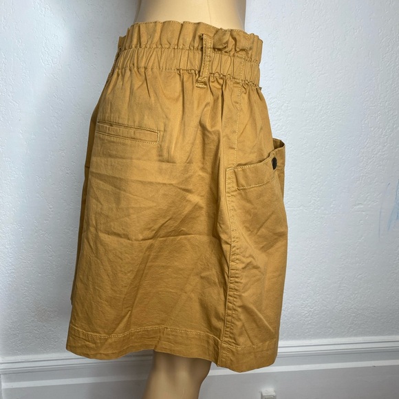 🆕 Madewell Paperbag Utility Shorts High Waisted Women’s Size L Toffee Tan - Picture 4 of 8